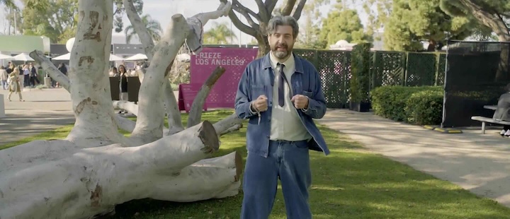 Matthew McLean sat on the floor of Hollyhock House