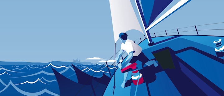 2026 economic outlook with catamaran sailing in foreground