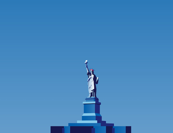 Illustration of the statue of liberty