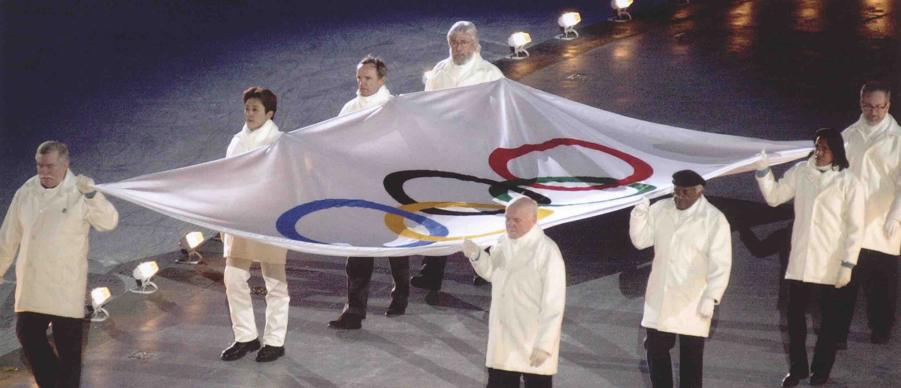Jean‑Michel Cousteau at a 2002 Olympic ceremony