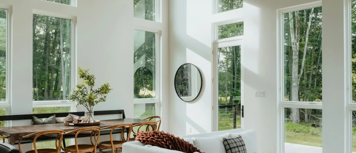 A sophisticated living interior of a luxury home