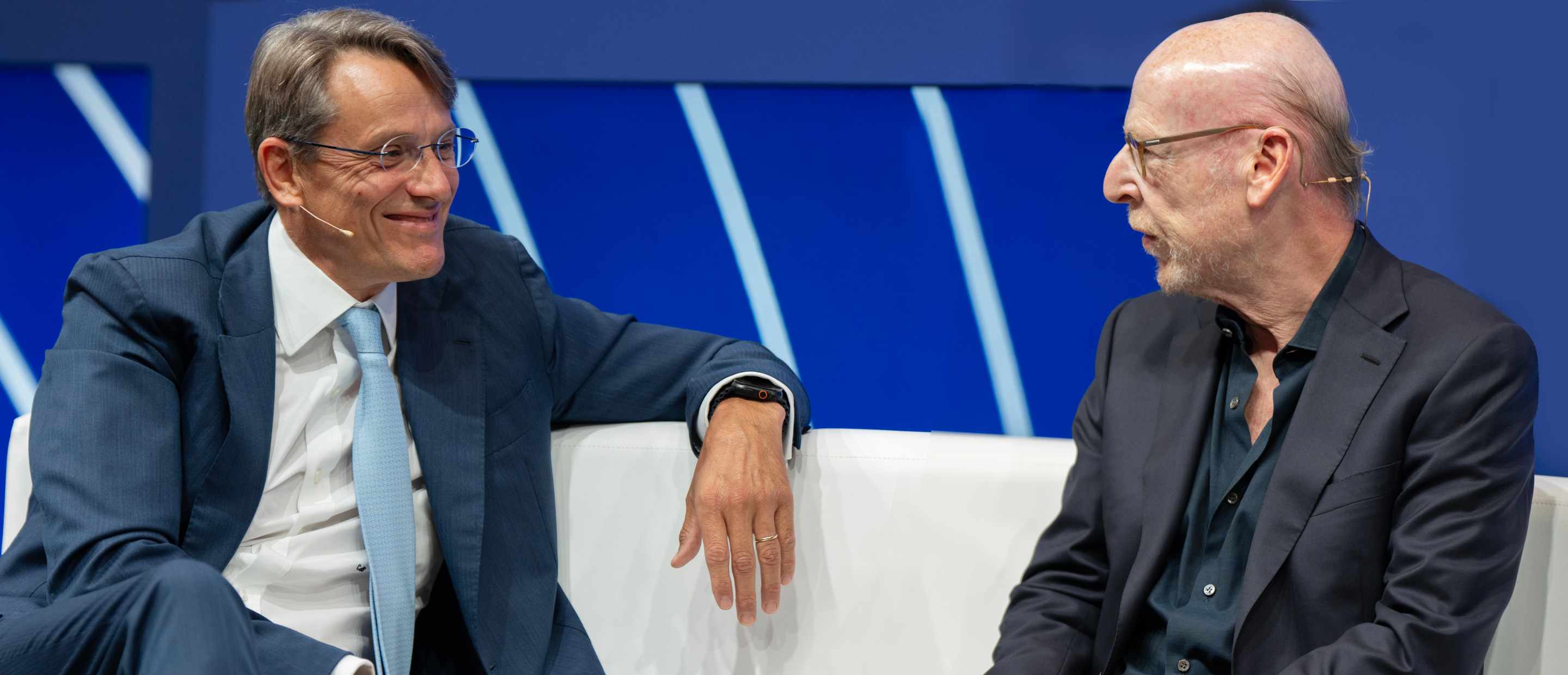 Claudio de Sanctis, Member of the Management Board and Head of Private Bank, Deutsche Bank, and Avie Glazer, Co-Chairman of Manchester United and owner of the NFL’s Tampa Bay Buccaneers.