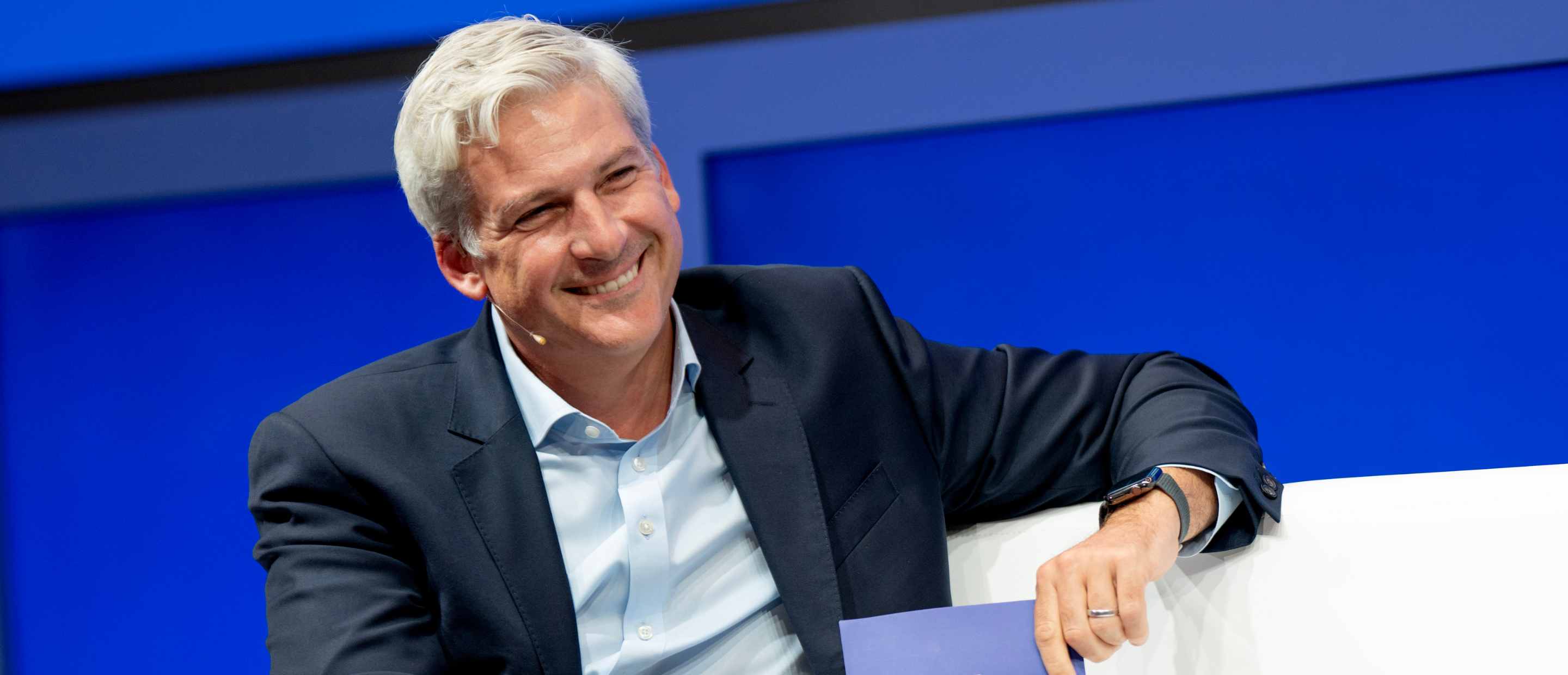 James Whittaker speaking during a sports investment panel