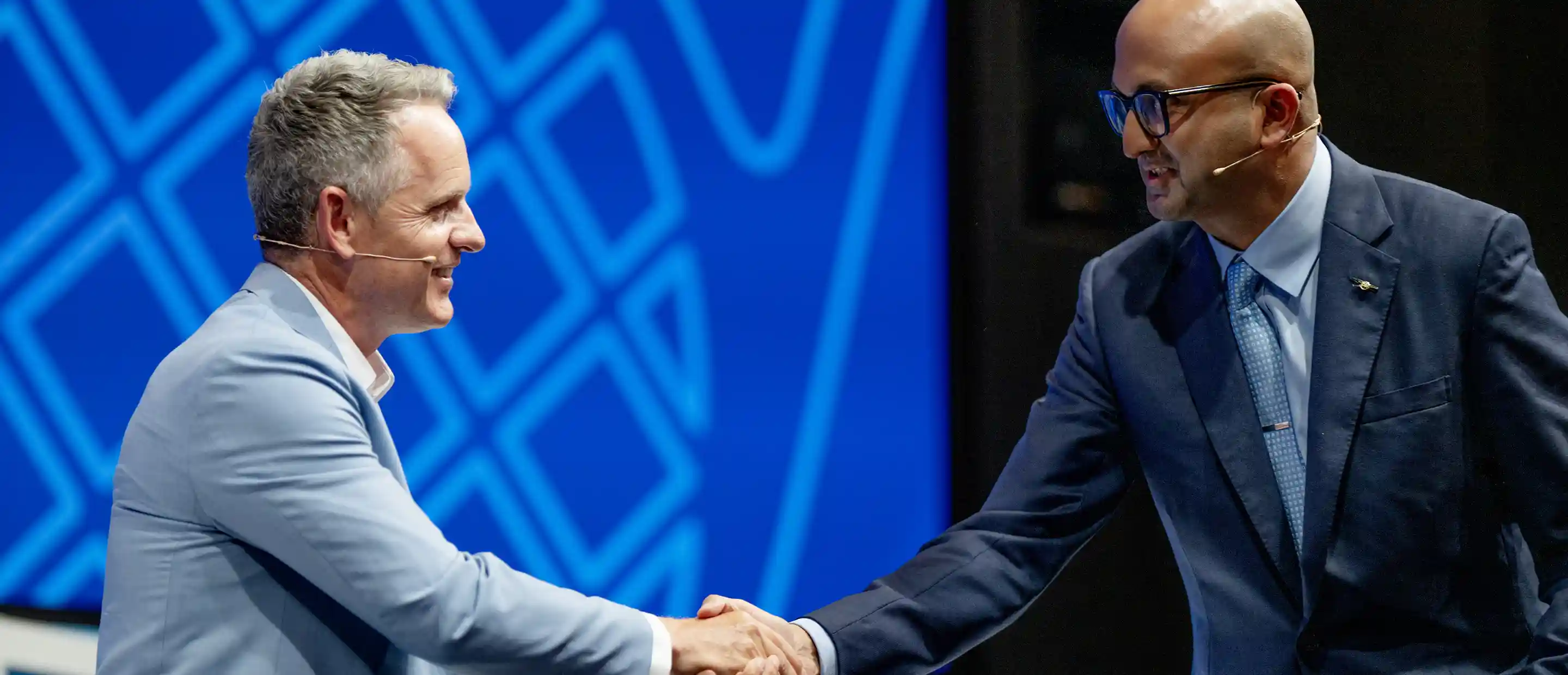 Luke Donald and Arjun Nagarkatti at Deutsche Bank Sports Investment Conference