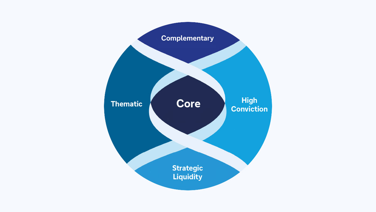 Modular wealth management and portfolio strategy visualization