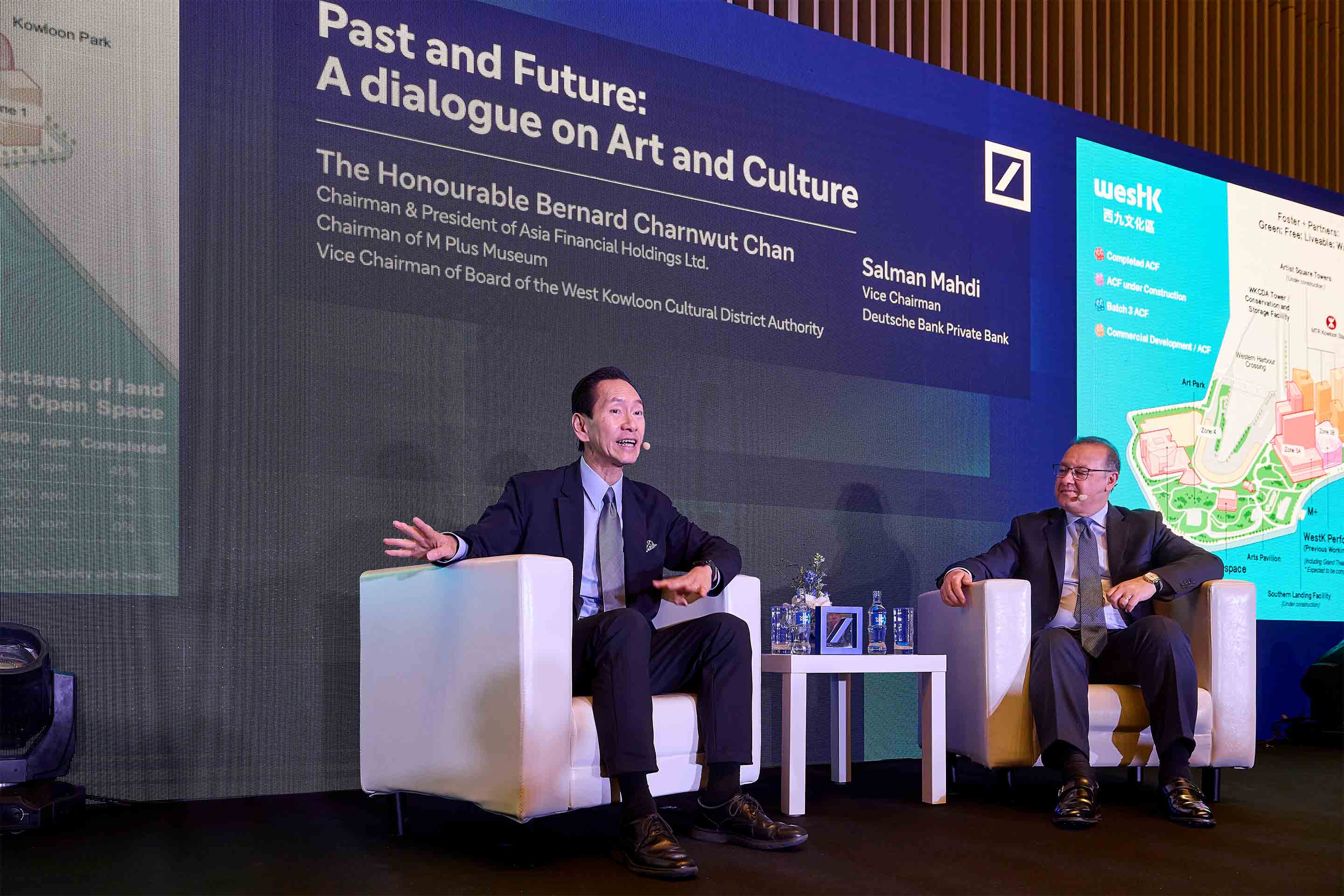 Bernard Chan with Salman Mahdi at family office forum